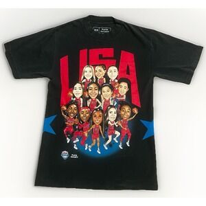 USA Women's Basketball T-Shirt x Playa Society Paris Olympics 2024 Size XS‎